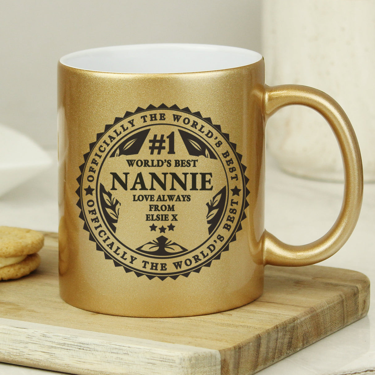 Personalised Worlds Best Gold Mug: 4 - Mugs By Gift Moments