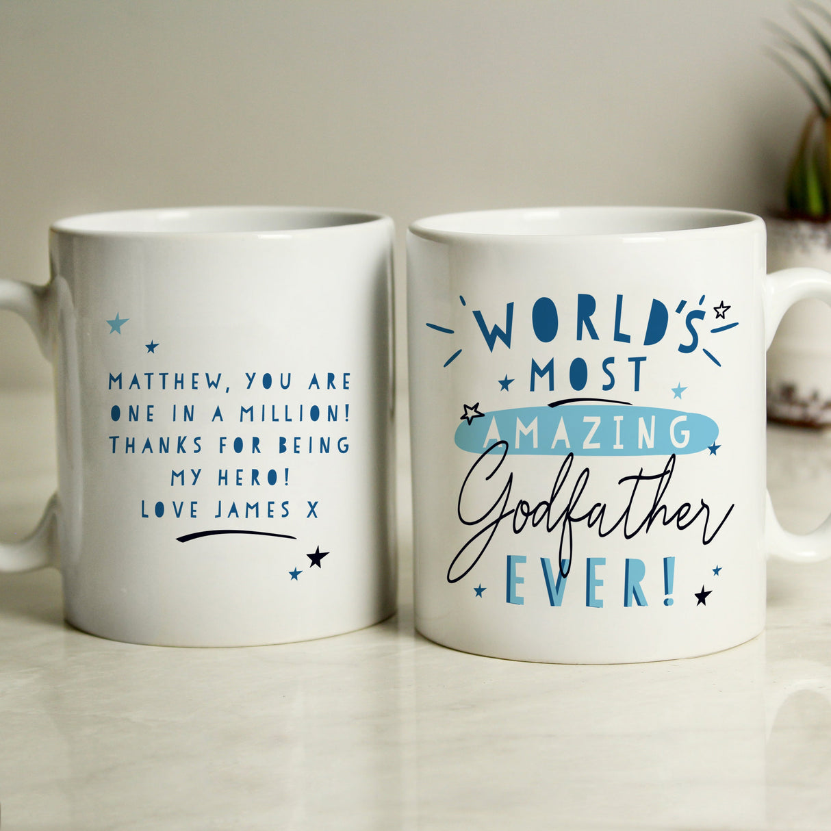 Personalised World’s Most Amazing Godfather Mug: 2 - Mugs By Gift Moments