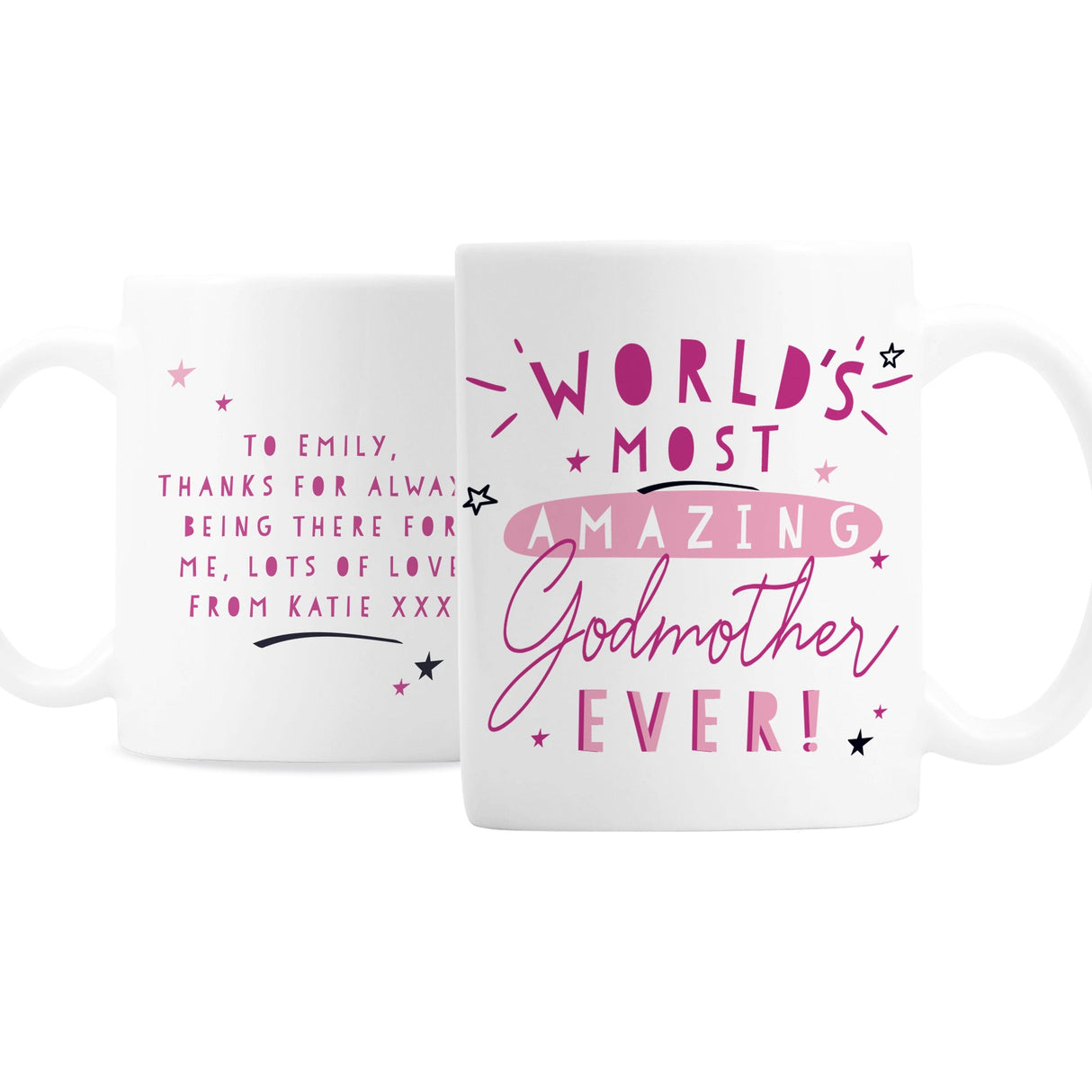 Personalised World’s Most Amazing Godmother Mug: 4 - Mugs By Gift Moments