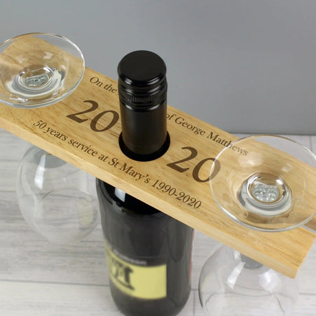 Personalised ’Year’ Wine Glass & Bottle Holder: 3 - Barware By Gift Moments