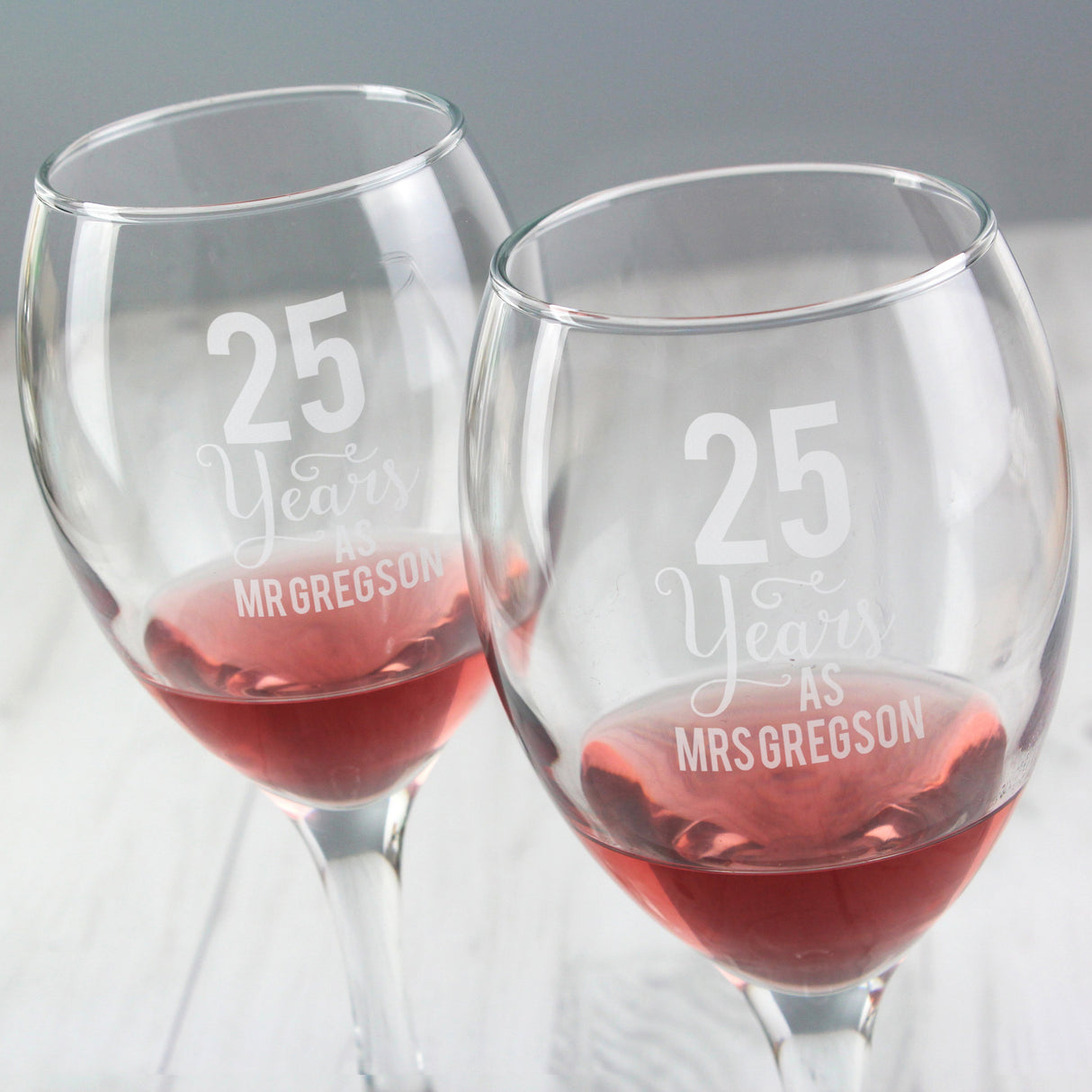 Personalised Years As... Wine Glass Set: 1 - Wine Glasses By Gift Moments