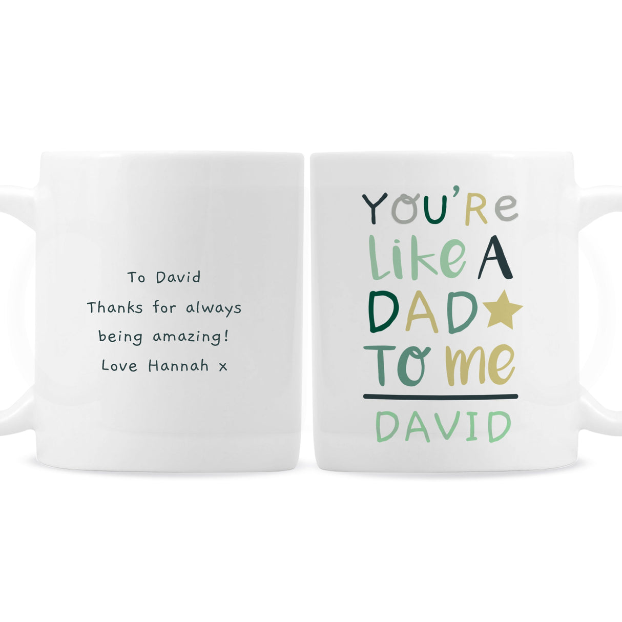Personalised ’You’re Like a Dad to Me’ Mug: 3 - Mugs By Gift Moments