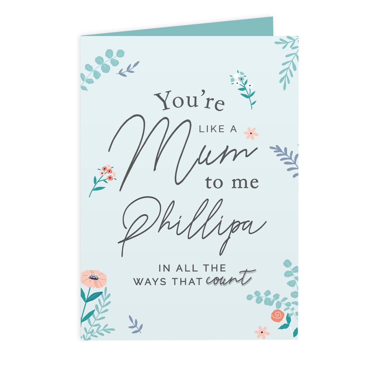 Personalised You’re Like A Mum To Me Card: 2 - Greeting Cards By Gift Moments
