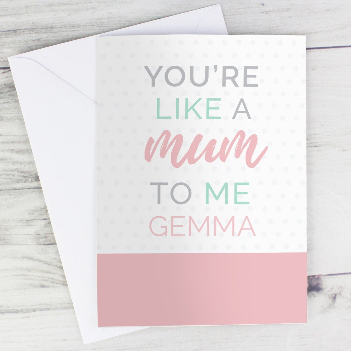 Personalised ’You’re Like a Mum to Me’ Card: 1 - Greeting Cards By Gift Moments