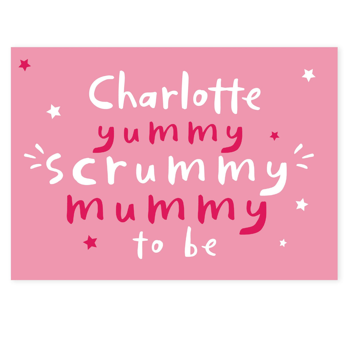 Personalised Yummy Scrummy Mummy To Be Card: 2 - Greeting Cards By Gift Moments