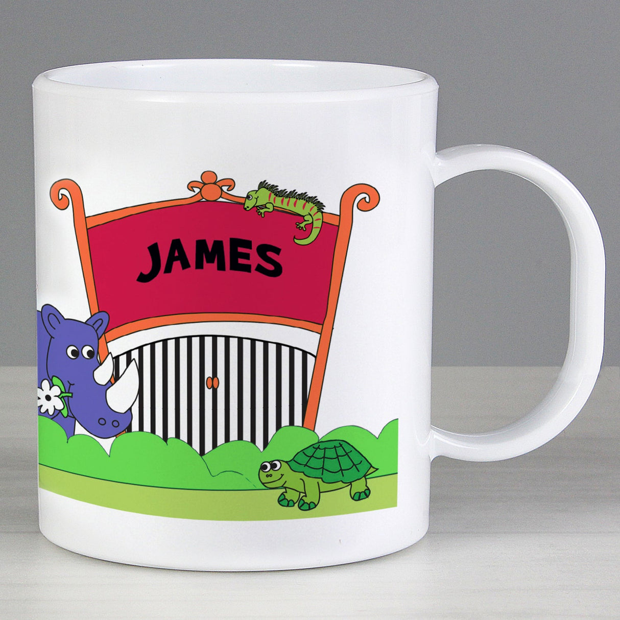 Personalised Zoo Plastic Mug: 2 - Plastic Mugs By Gift Moments