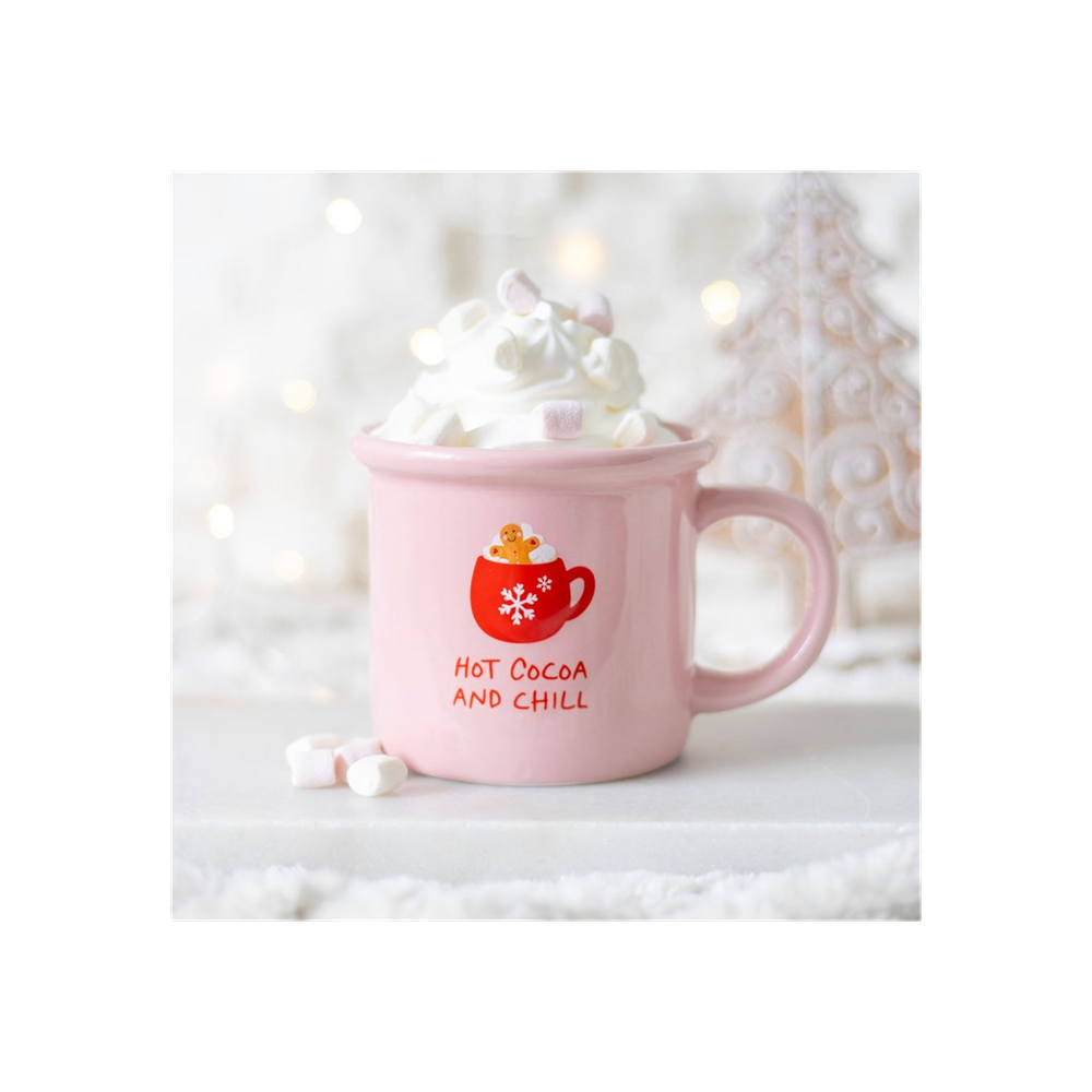 Pink Hot Cocoa and Chill Mug: 4 - Mugs By Gift Moments