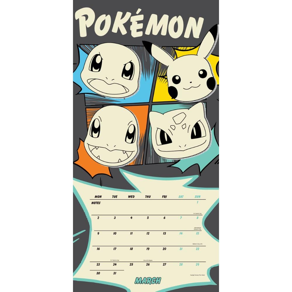 Pokemon Square Calendar 2026: 2 - Calendars By Pokemon