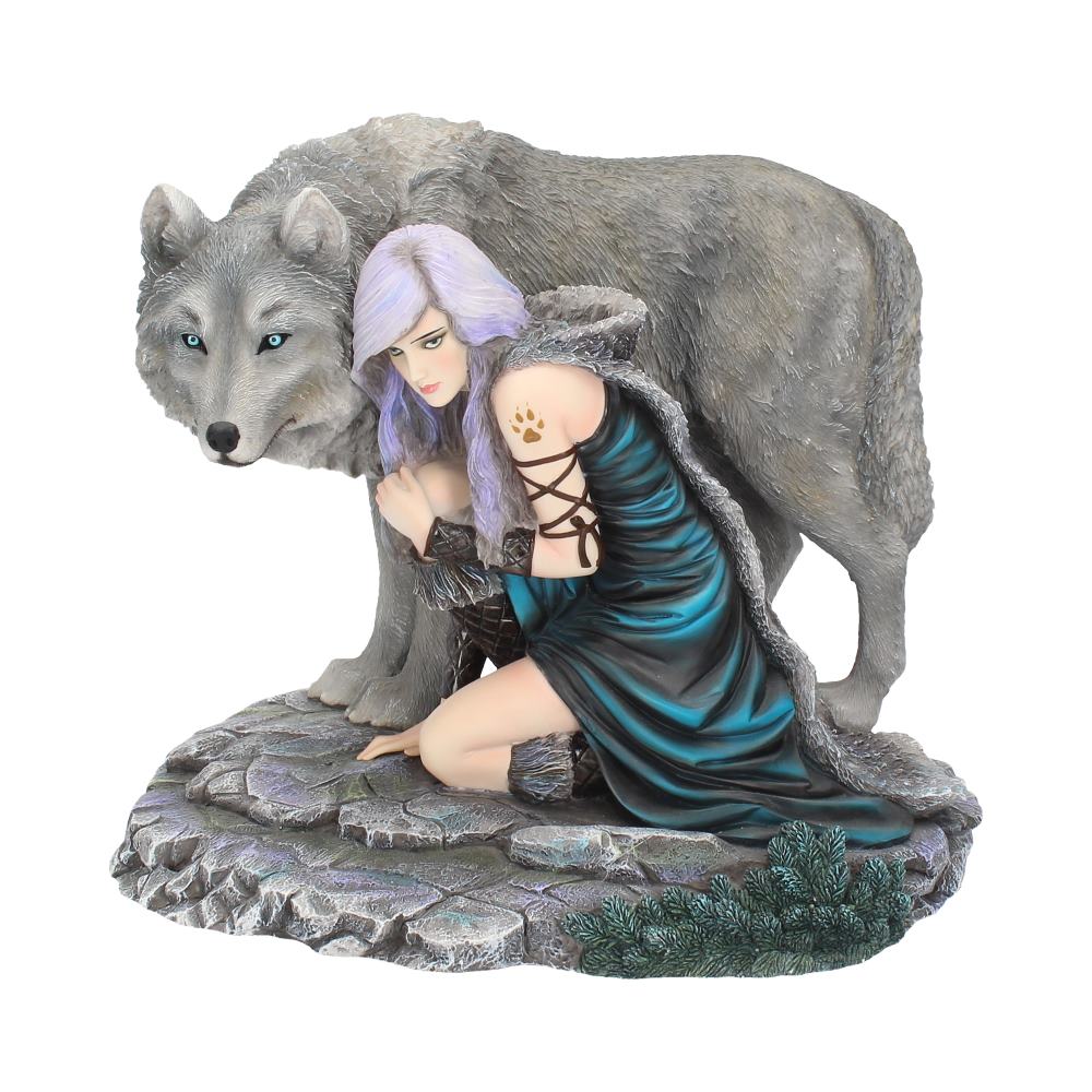 Protector Wolf Figurine by Anne Stokes Limited Edition Fantasy Wolf Ornament: 2 - Figurines Medium (15-29cm) By Anne