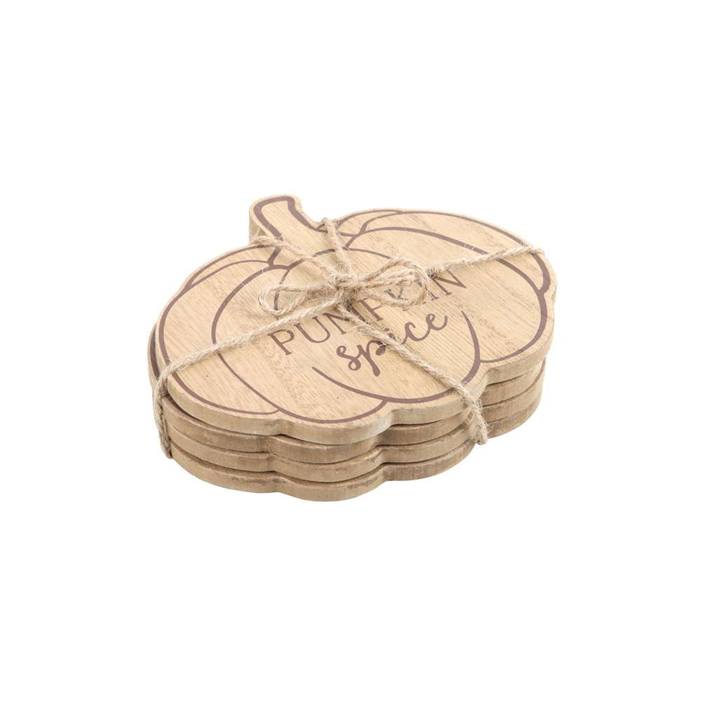 Pumpkin Spice Wooden Coaster Set: 2 - Coasters By Gift Moments