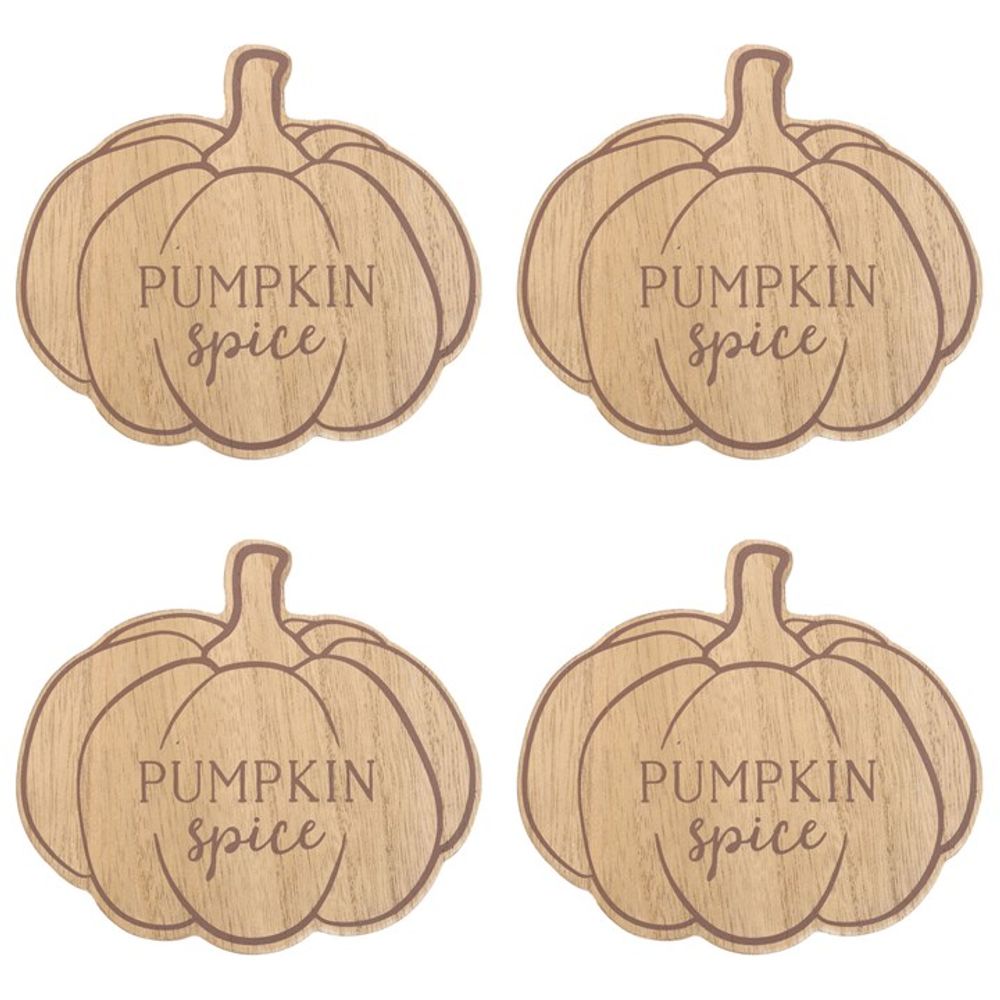 Pumpkin Spice Wooden Coaster Set: 1 - Coasters By Gift Moments