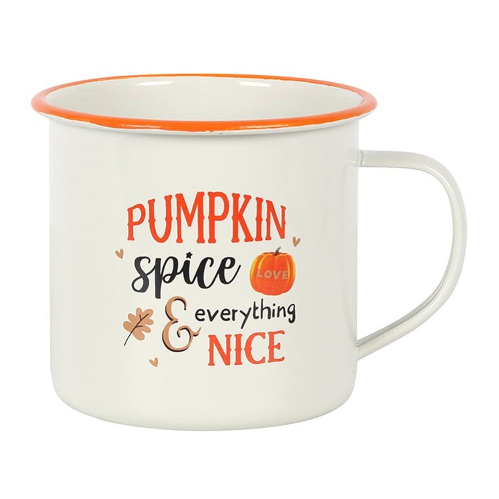 Pumpkin Spice Enamel Mug: 2 - Mugs By Gift Moments