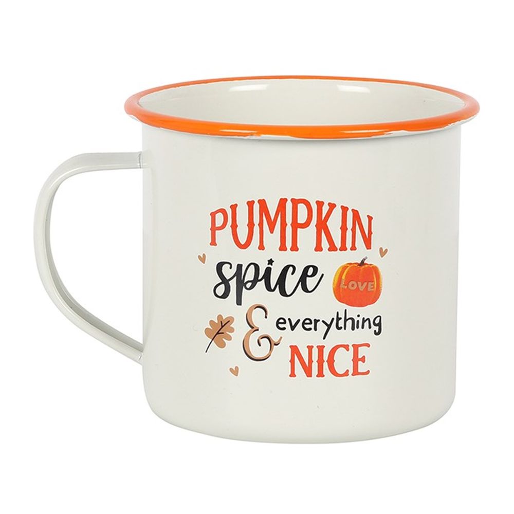 Pumpkin Spice Enamel Mug: 1 - Mugs By Gift Moments