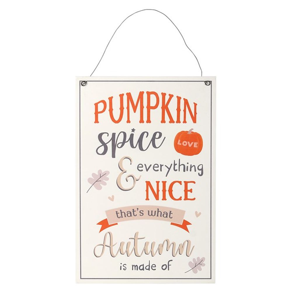 Pumpkin Spice Autumn Hanging Sign 30cm: 1 - Signs & Plaques By Gift Moments