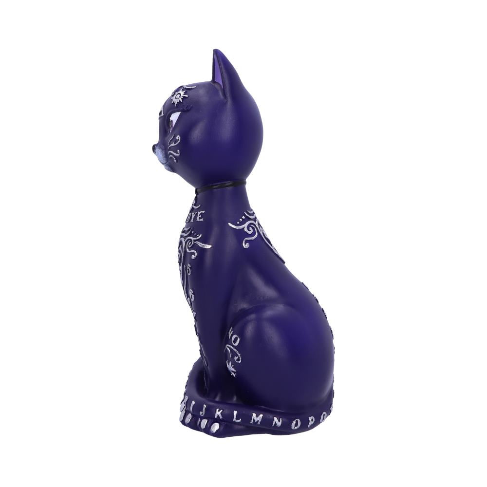 Purple Mystic Kitty 26cm Ouija Cat Figurine: 3 - Figures & Collectables By NN Designs