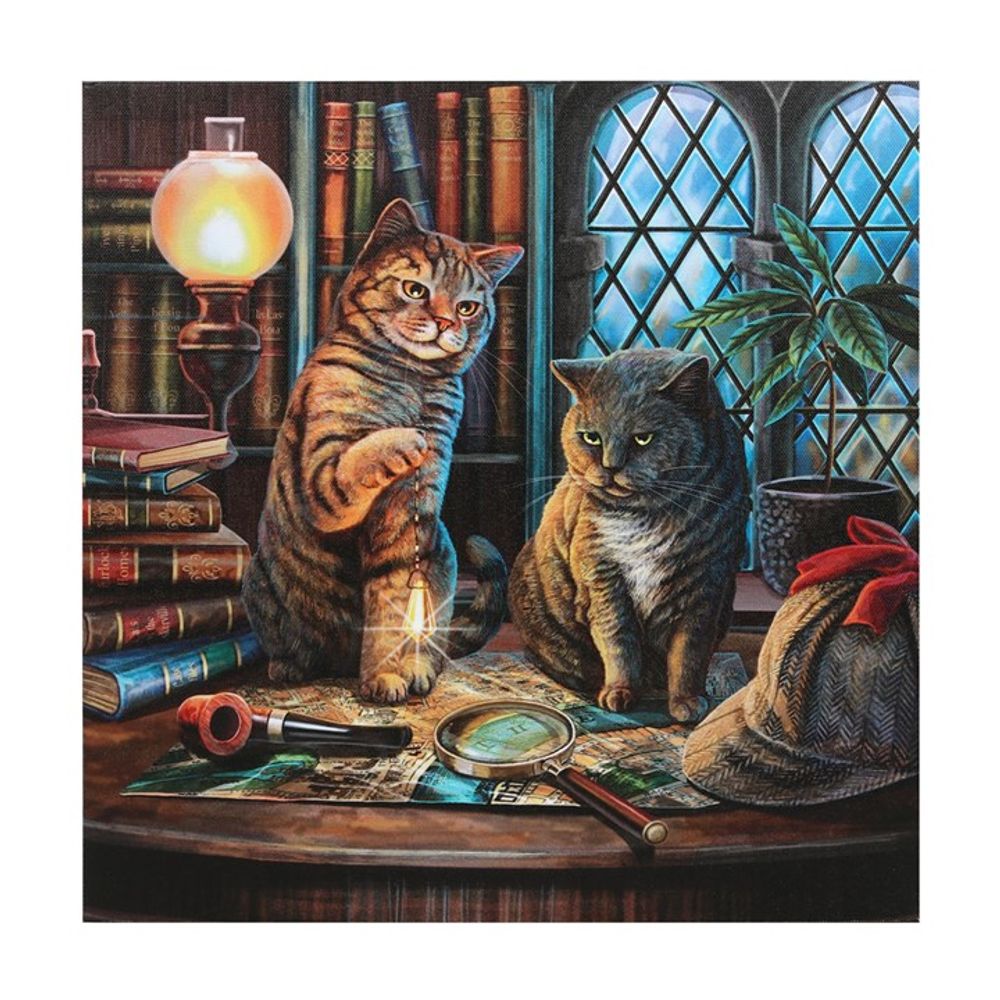 Purrlock Holmes Light Up Canvas Plaque by Lisa Parker: 3 - Wall Art By Gift Moments