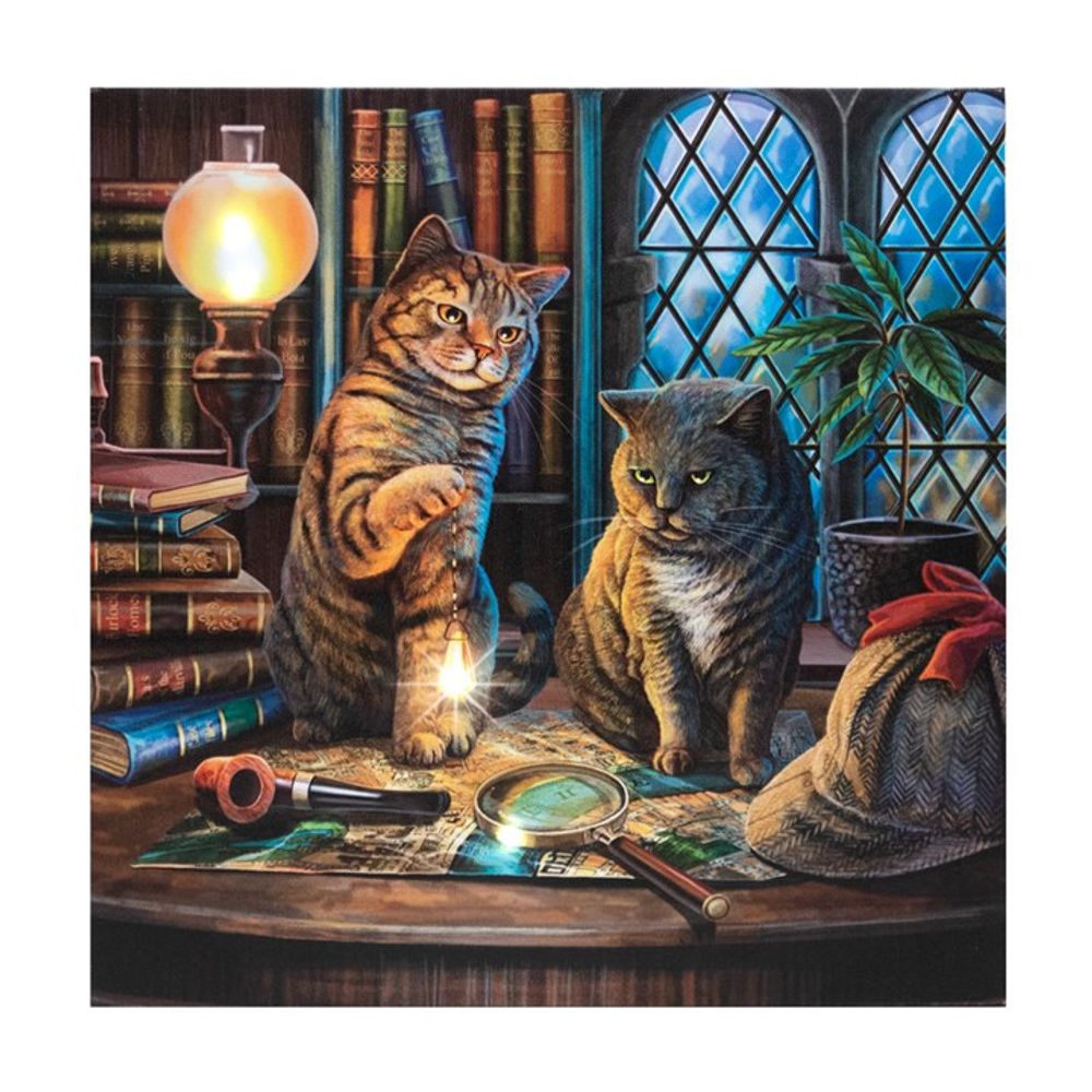 Purrlock Holmes Light Up Canvas Plaque by Lisa Parker: 2 - Wall Art By Gift Moments