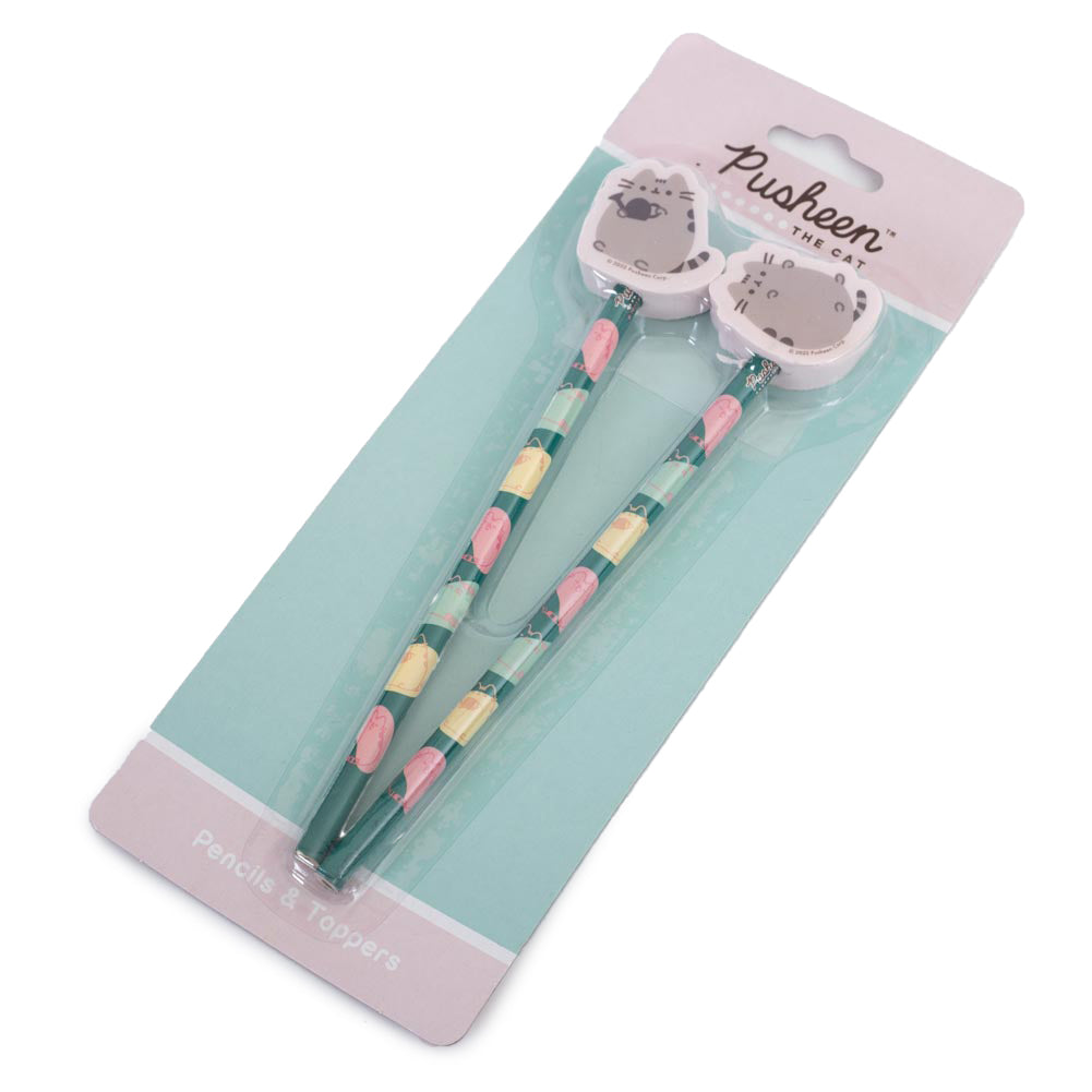 Pusheen 2pk Pencil & Topper Set - Shop Pens & Pencils At Gift Moments - 1