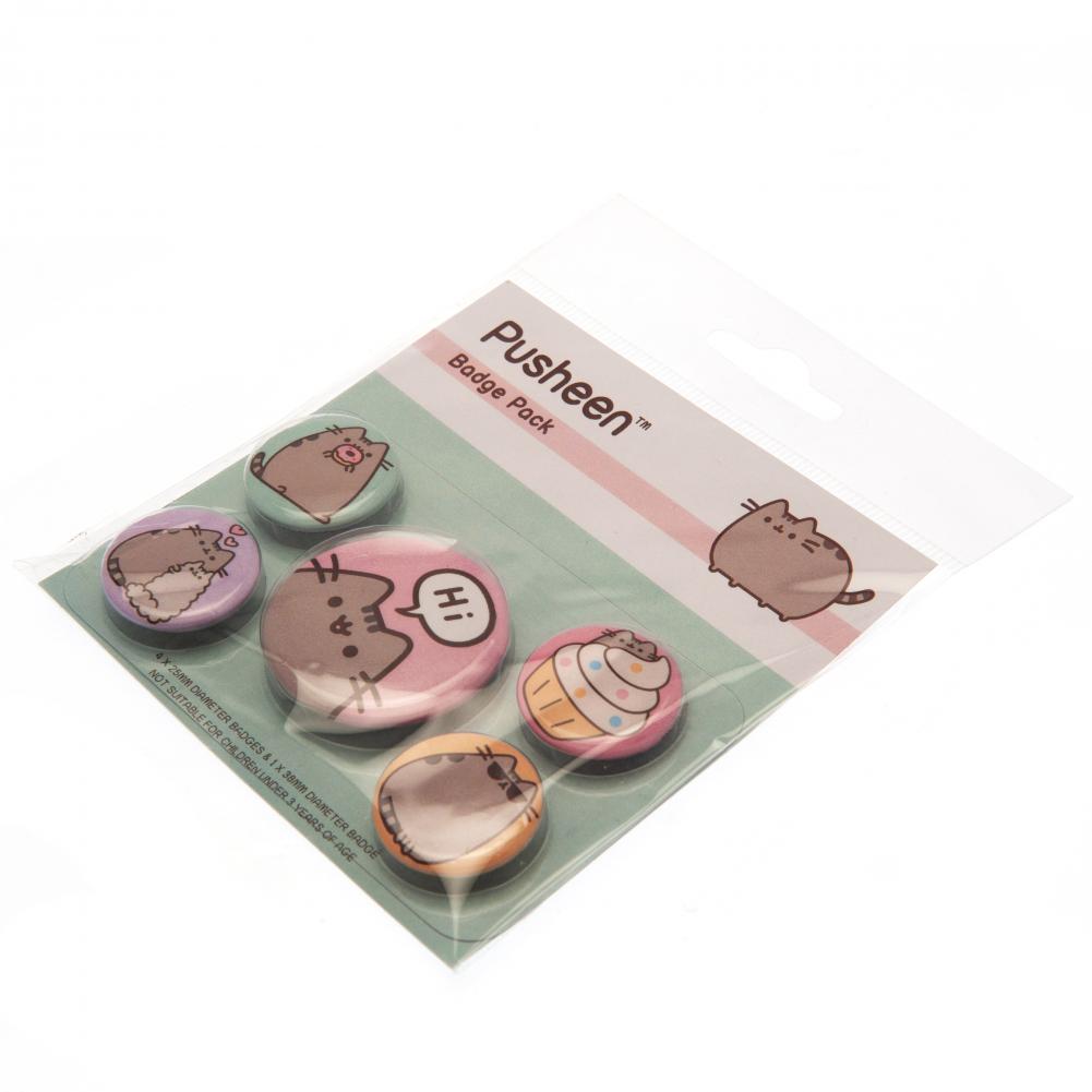 Pusheen Hi Button Badge Set: 3 - Badges By Pusheen