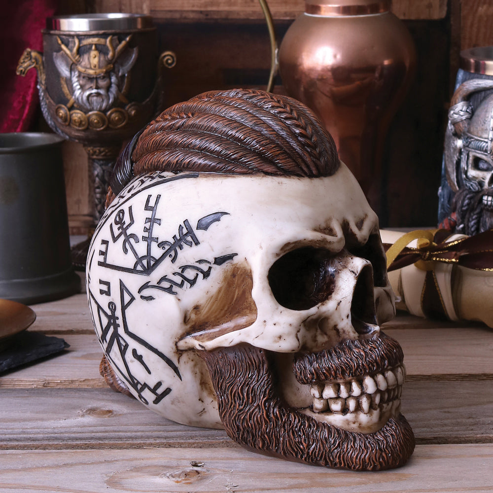 Ragnar Viking Skull Ornament 16cm: 1 - Figurines Medium (15-29cm) By NN Designs