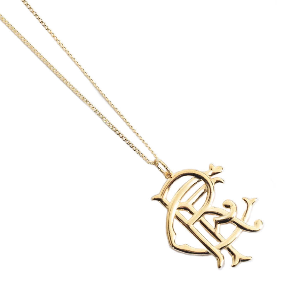 Rangers FC 18ct Gold Plated on Silver Pendant & Chain - Shop Necklaces At Gift Moments - 1