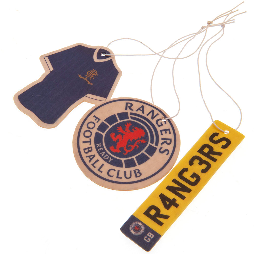 Rangers FC 3pk Air Freshener - Shop Car Accessories At Gift Moments - 2