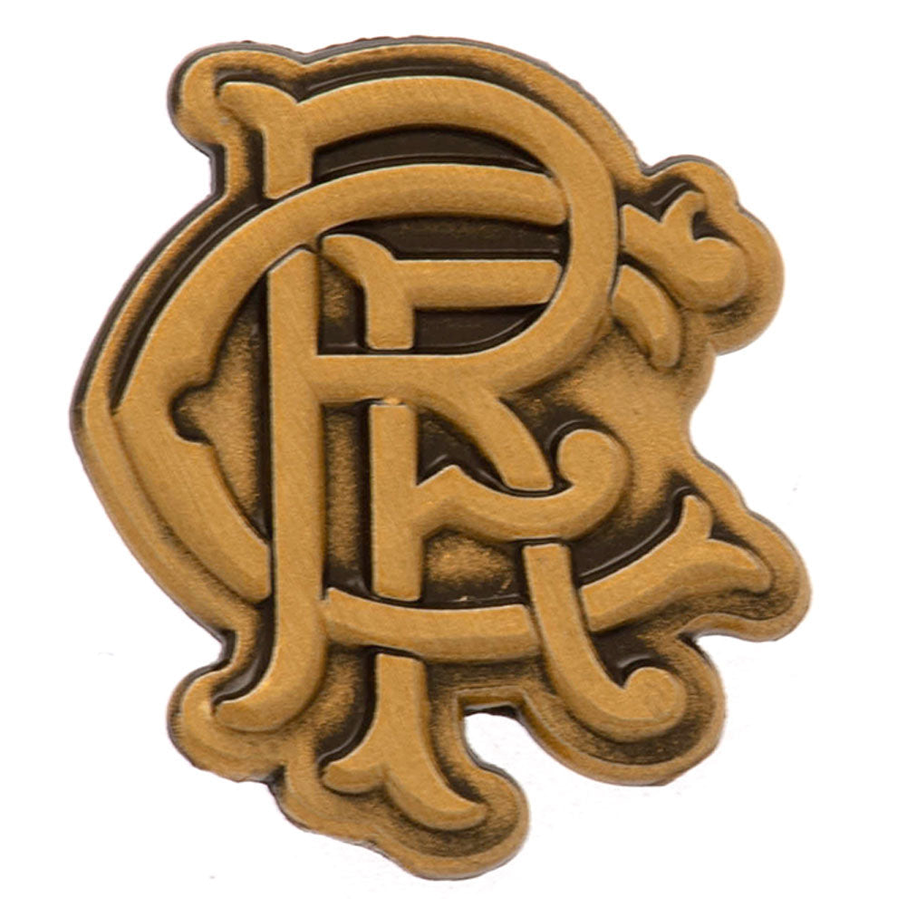 Rangers FC Antique Gold Scroll Crest Badge - Shop Accessories At Gift Moments - 1