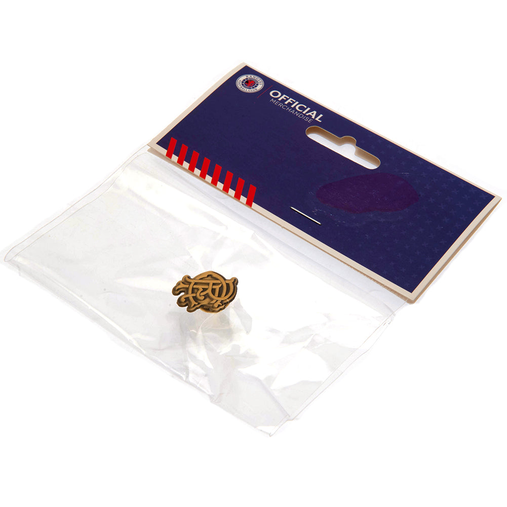 Rangers FC Antique Gold Scroll Crest Badge - Shop Accessories At Gift Moments - 2