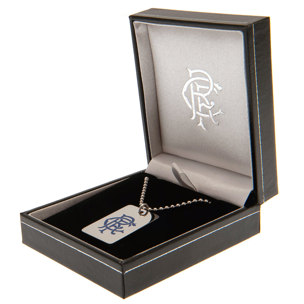 Rangers FC Enamel Crest Dog Tag & Chain - Shop Necklaces At Gift Moments - 1