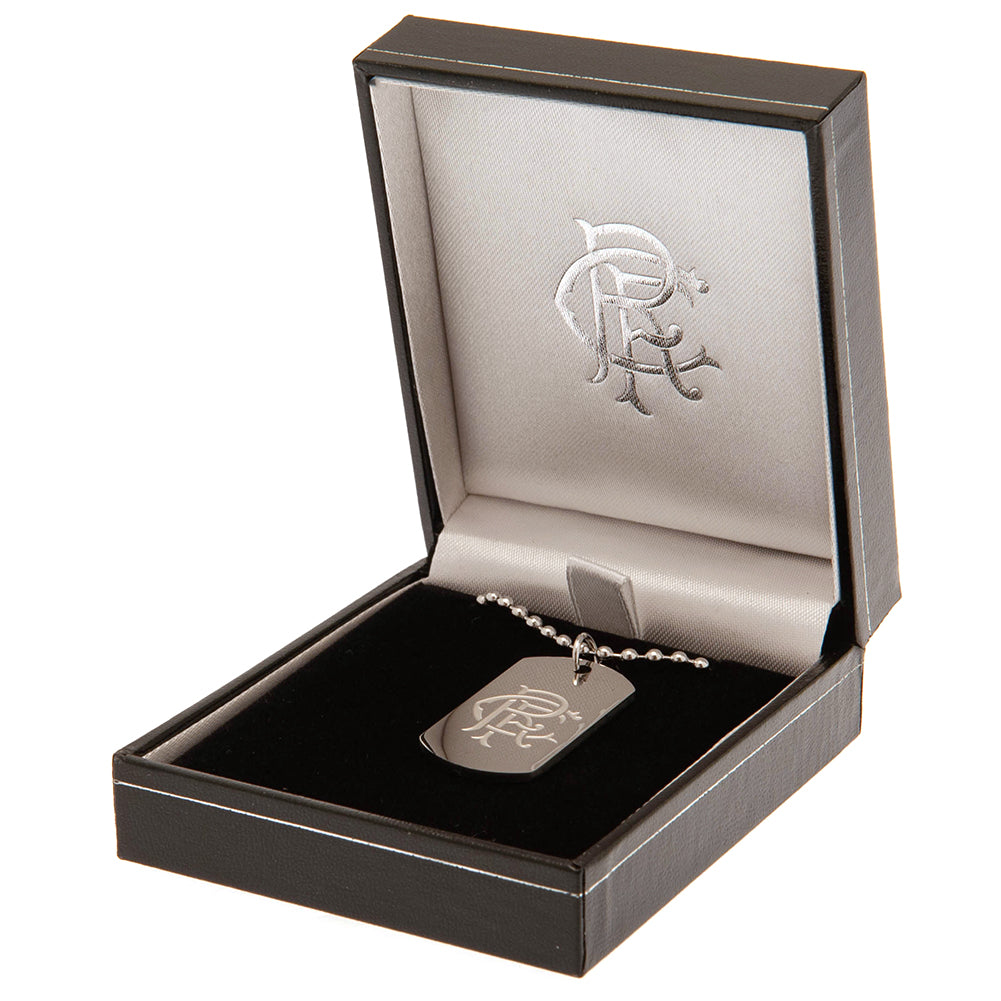 Rangers FC Engraved Dog Tag & Chain - Shop Jewellery At Gift Moments - 1