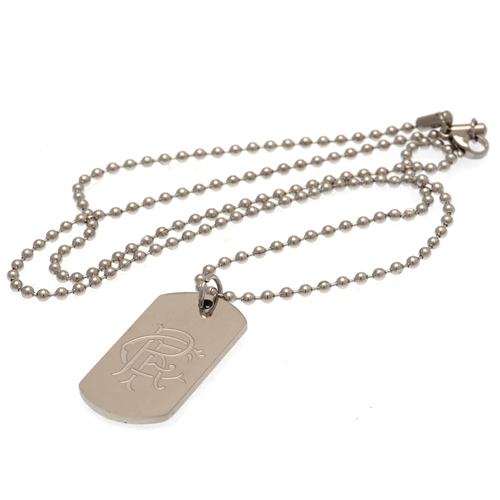 Rangers FC Engraved Dog Tag & Chain - Shop Jewellery At Gift Moments - 3