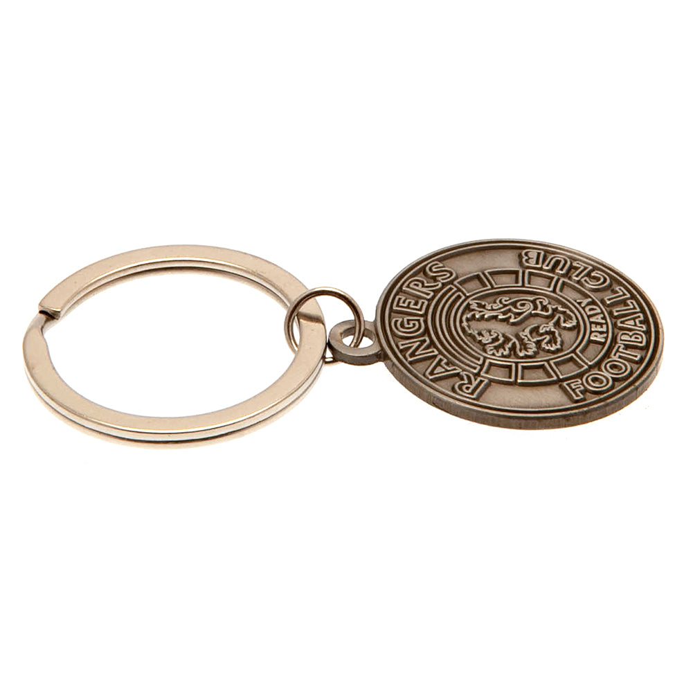 Rangers FC Antique Silver Ready Crest Keyring - Shop Keyrings At Gift Moments - 2