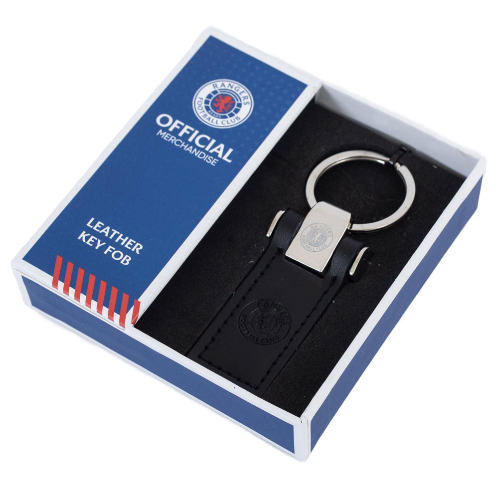 Rangers FC Leather Key Fob - Shop Keyrings At Gift Moments - 1