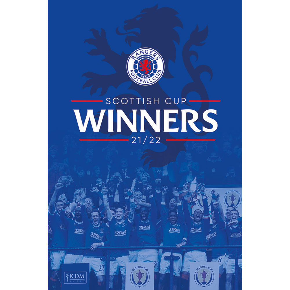 Rangers FC Poster Scottish Cup Winners 13 - Shop Posters At Gift Moments - 1