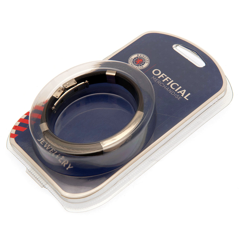 Rangers FC Silver Inlay Silicone Bracelet: 3 - Jewellery By Rangers