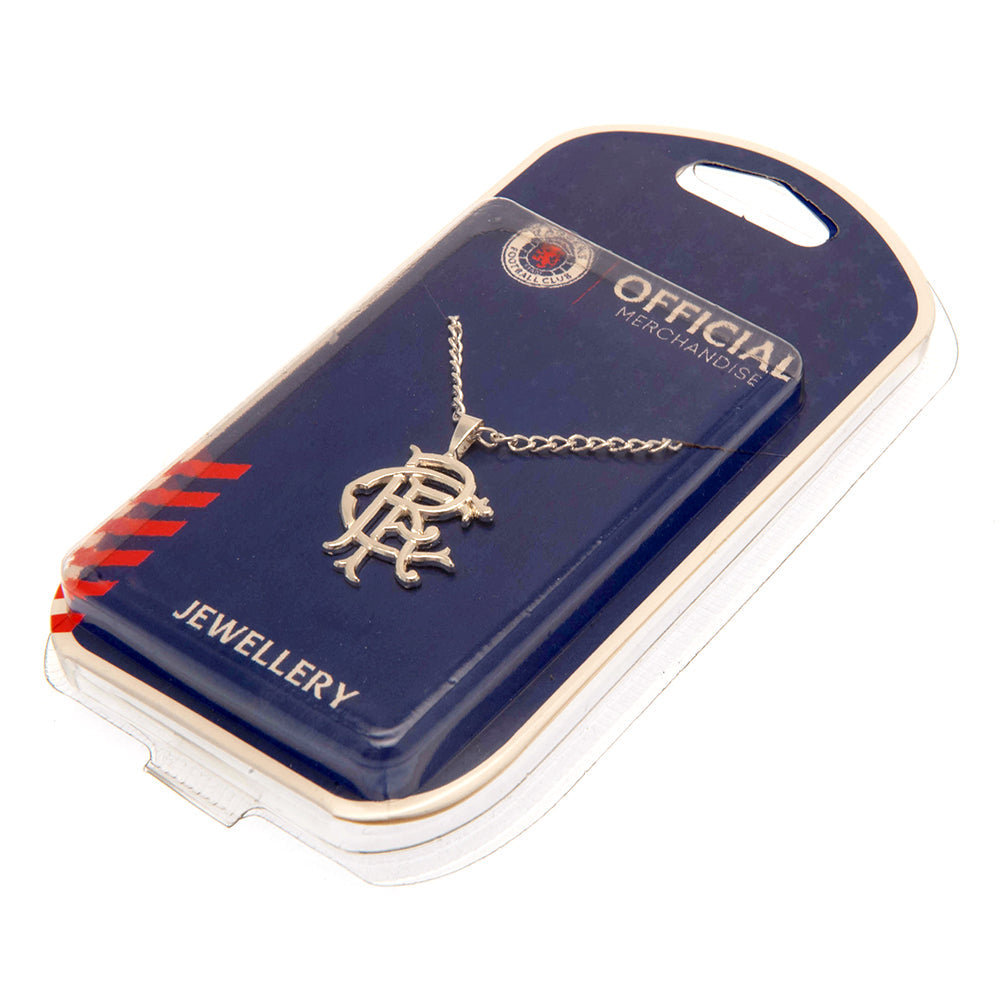 Rangers FC Silver Plated Pendant & Chain XL - Shop Jewellery At Gift Moments - 1