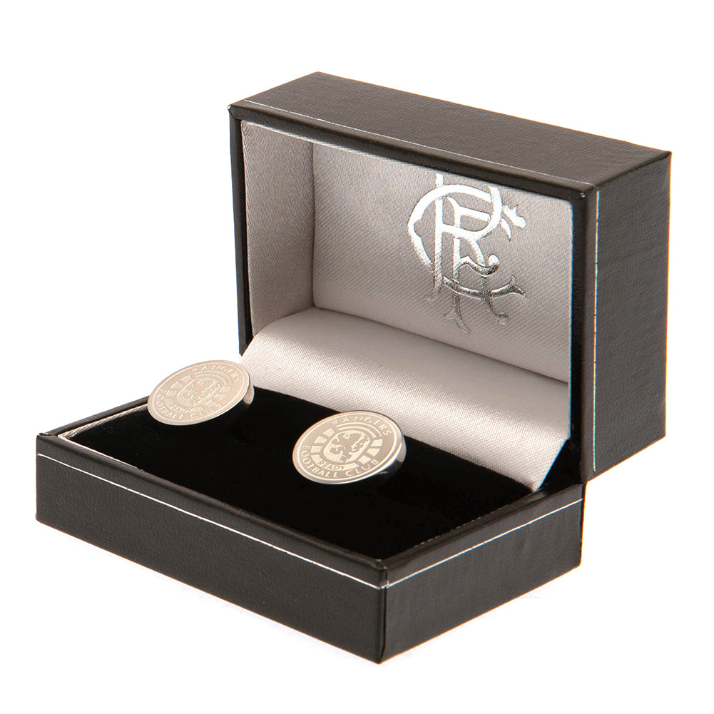 Rangers FC Stainless Steel Formed Ready Crest Cufflinks - Shop Cufflinks & Tie Slides At Gift Moments - 1