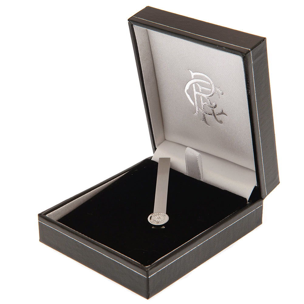 Rangers FC Stainless Steel Ready Crest Tie Slide - Shop Cufflinks & Tie Slides At Gift Moments - 1