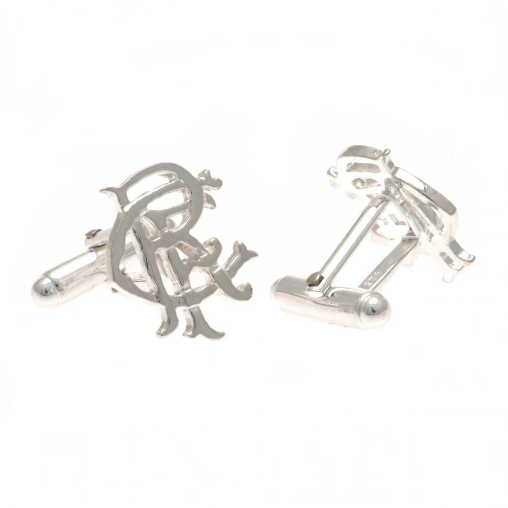 Rangers FC Sterling Silver Scroll Crest Cufflinks: 2 - Cufflinks & Tie Slides By Rangers