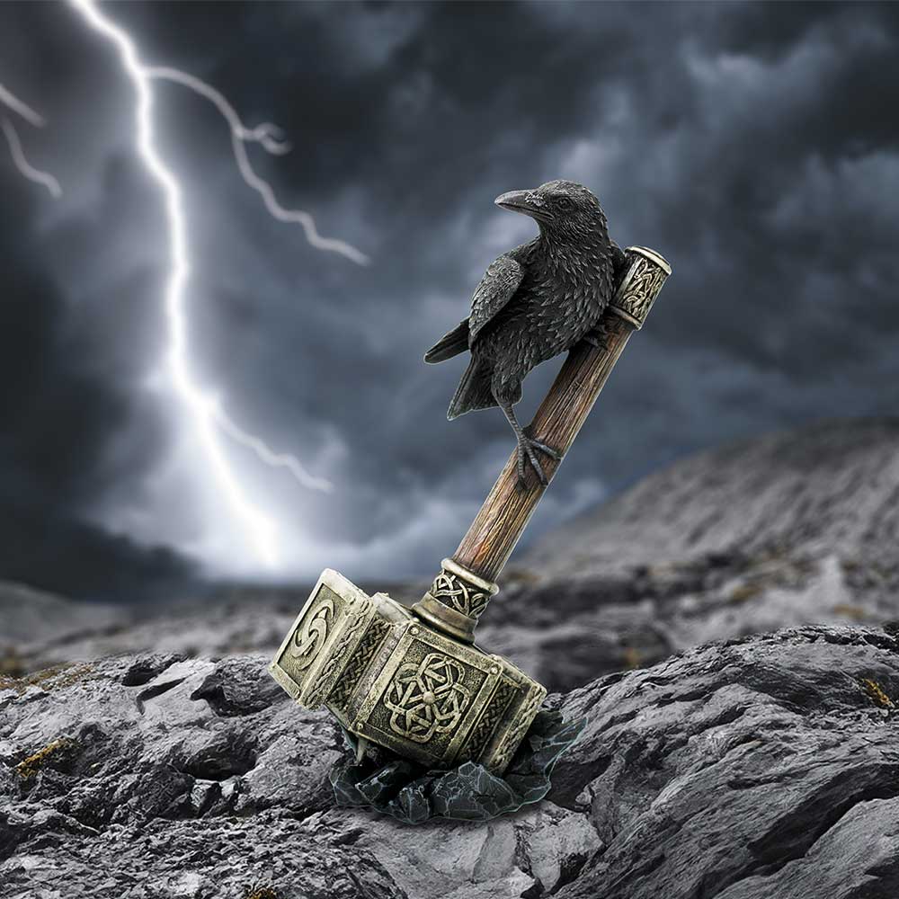 Raven on Hammer of the Gods 23cm: 1 - Figures & Collectables By Gift Moments