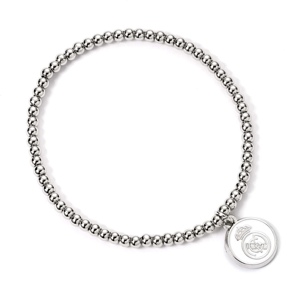 Real Madrid CF Silver Finish Bead Bracelet - Shop Bracelets At Gift Moments - 1