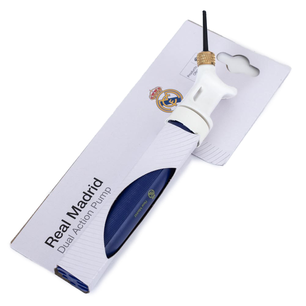 Real Madrid CF Blue Dual Action Football Pump - Shop Balls At Gift Moments - 3