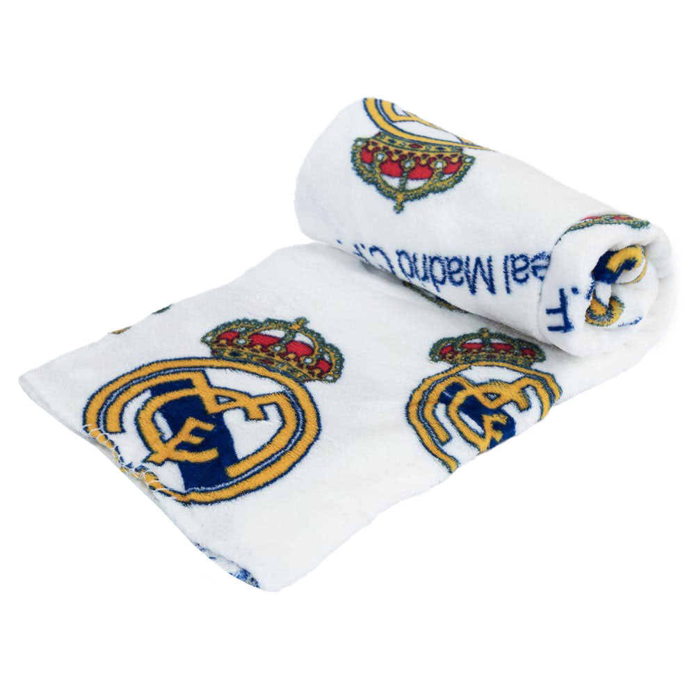 Real Madrid CF Multi Crest Fleece Blanket - Shop Blankets At Gift Moments - 3