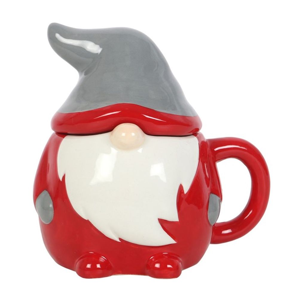 Red and Grey Gonk Lidded Mug: 1 - Mugs By Gift Moments
