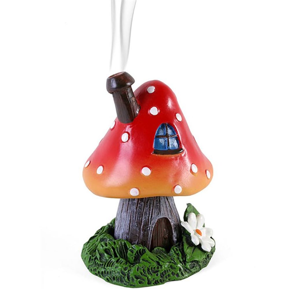 Red Smoking Toadstool Incense Cone Holder: 1 - Incense Holders By Gift Moments