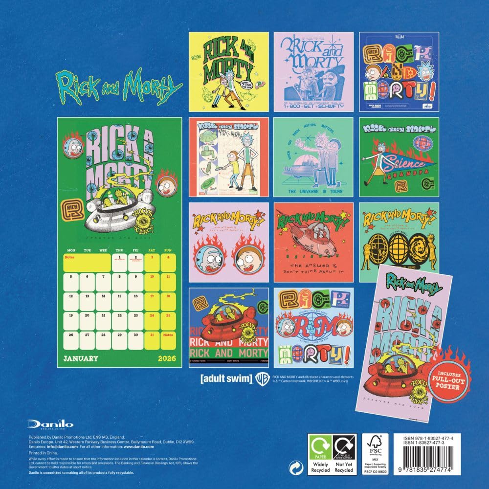 Rick And Morty Square Calendar 2026: 4 - Calendars By Rick And Morty