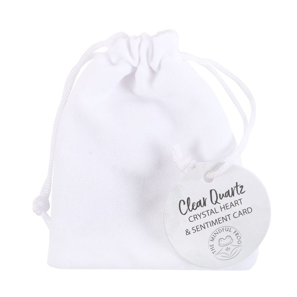 You Rock Clear Quartz Crystal Heart in a Bag: 3 - By Gift Moments