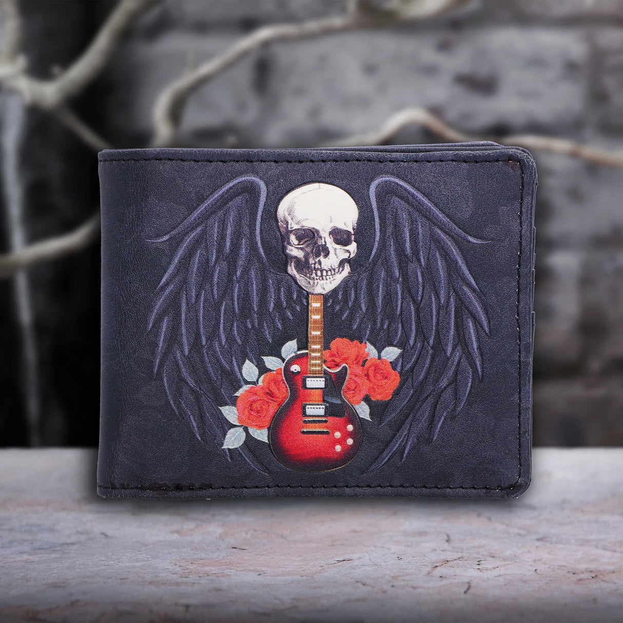 Rock and Roses Gothic Skull Wallet: 1 - Wallets By Gift Moments