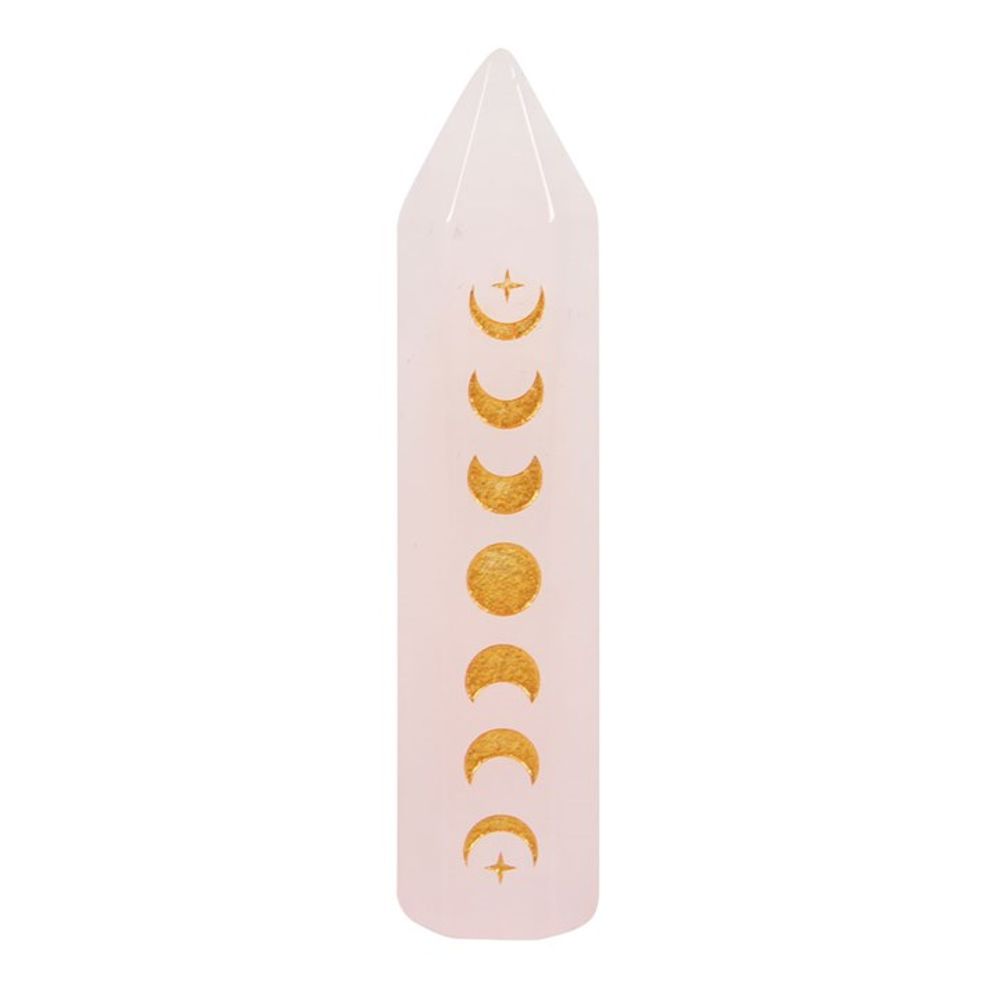 Rose Quartz Moon Phase Crystal Point 5cm: 3 - By Gift Moments