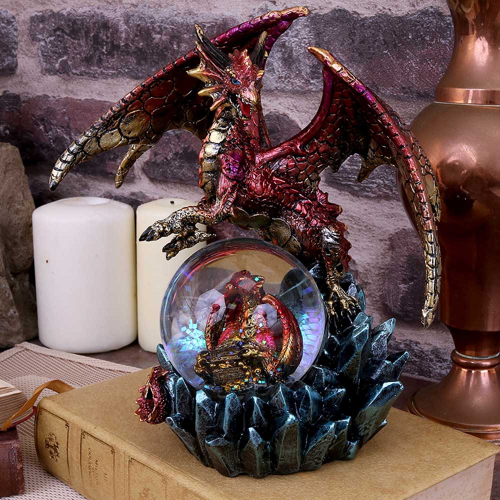 Ruby Oracle Red Dragon Fortune Seer Figurine 18.5cm: 1 - Snow Globes By Gift Moments